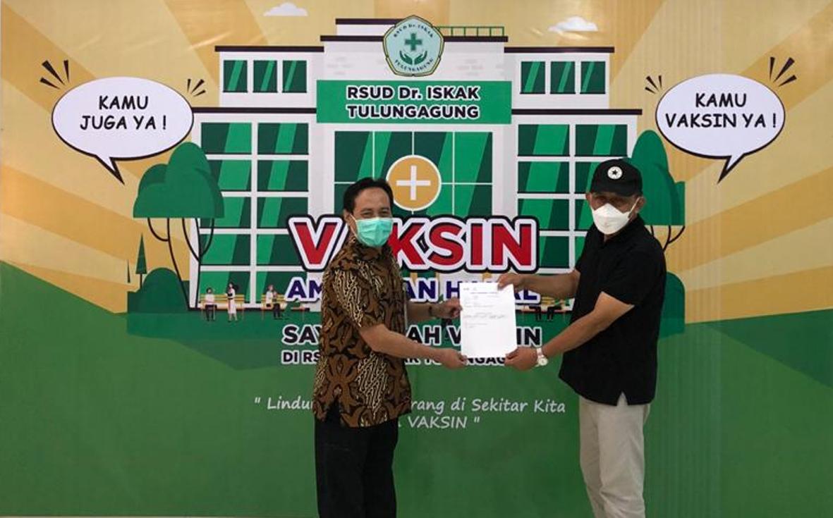 Marsono juga mendapat sertifikat atau surat keterangan yang menyebutkan sudah divaksin dosis kedua dari Supriyanto.