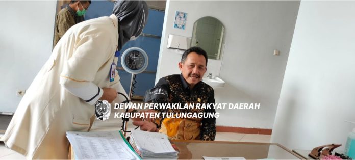 Marsono saat menjalani GCU di RSUD dr Iskak Tulungagung, Selasa (3/10).