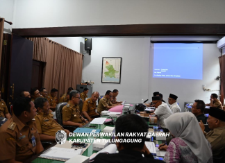 Komisi A DPRD Tulungagung saat melakukan hearing pembahasan Ranperda APBD Kabupaten Tulungagung tahun anggaran 2025 bersama mitra kerjanya.